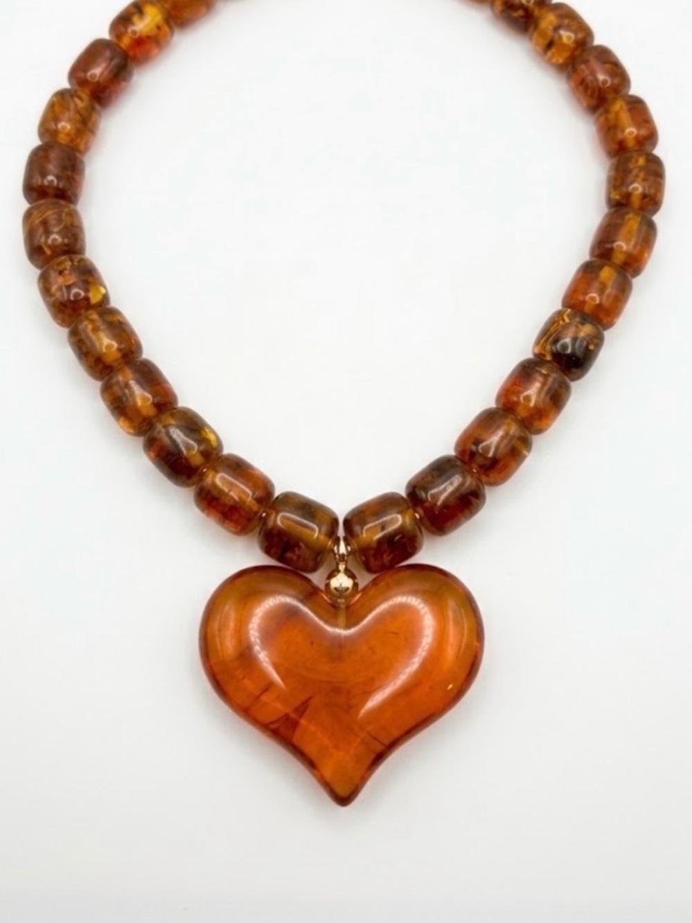 NWT ⚜️🧡⚜️ PIPER K Tortoiseshell Heart Pendant Necklace